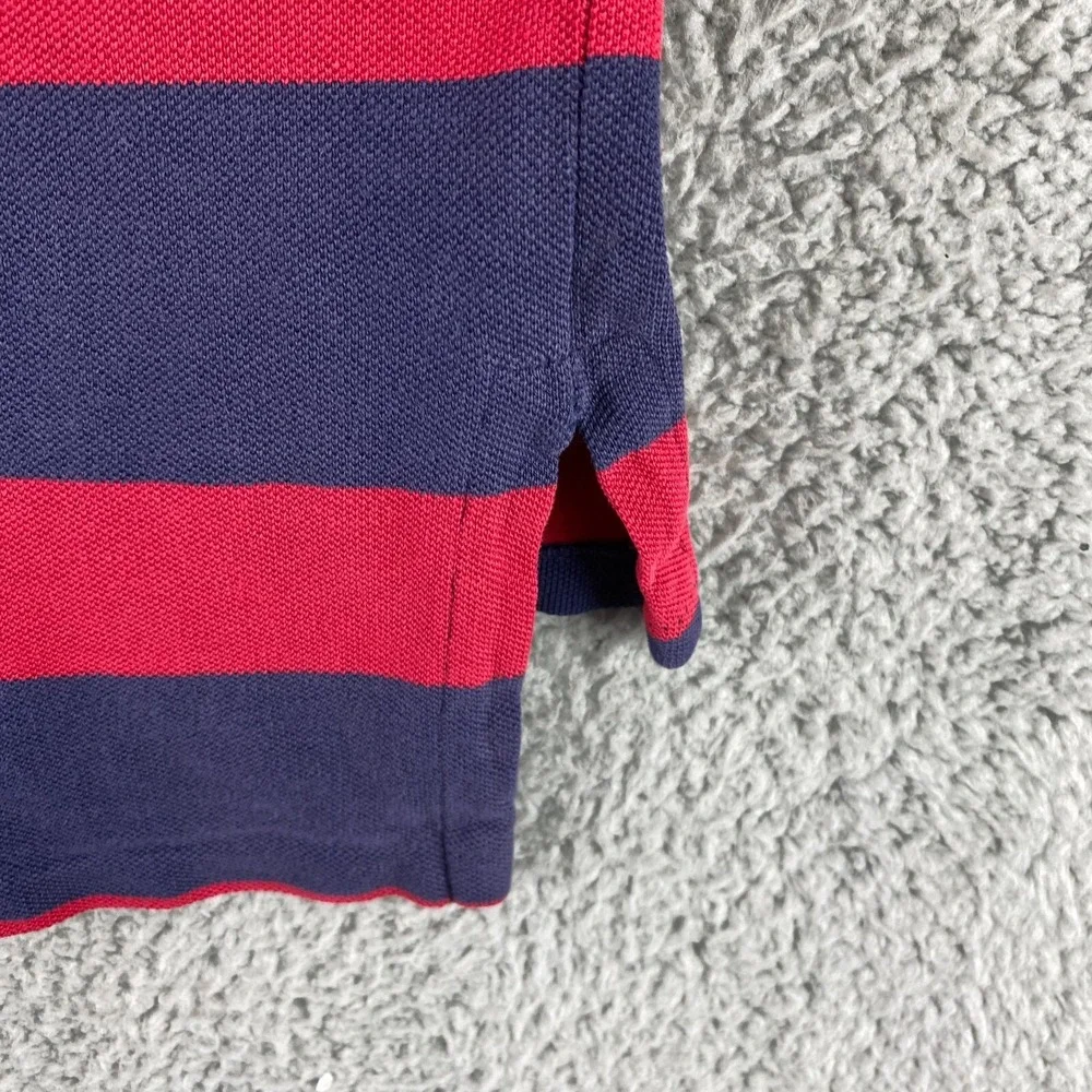 Polo Ralph Lauren Shirt Mens XL Red Striped Golf Rugby Preppy Vintage‎ USA Made